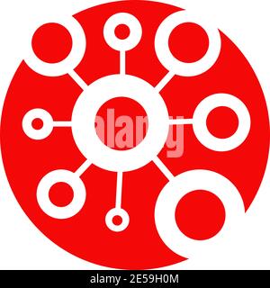 Atom chain icon logo design inspiraiton vector template Stock Vector