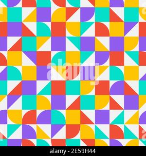 Color geometric shapes square pattern background. square pattern concept Stock Vector