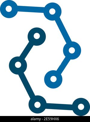 Atom chain icon logo design inspiraiton vector template Stock Vector