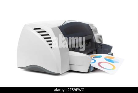 Laser home printer isolated on white background Stock Photo