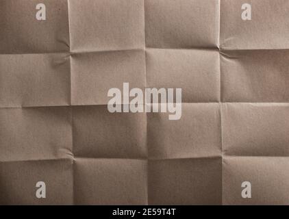 Folded brown paper texture. Top view Stock Photo - Alamy