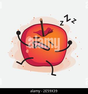 An illustration of Cute Crab Apple Vector Character Stock Vector