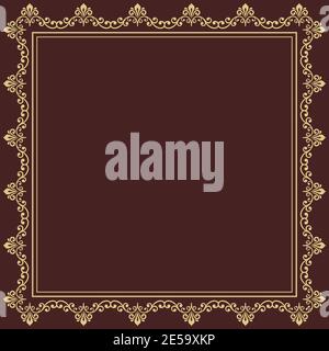 Floral Vector Fine Frame Stock Vector