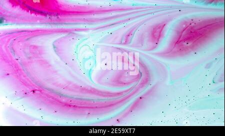 An abstract work of art. Fashionable wallpaper. The ink colors are surprisingly bright, luminous, translucent, free flowing and quickly dry. Stock Photo