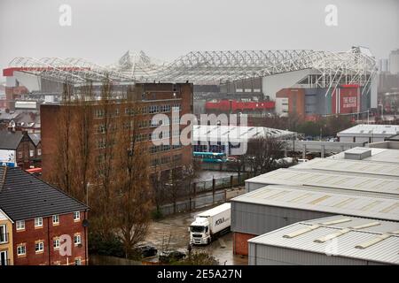 Manchester United Football Club Stadium Old Trafford Theatre of Dreams East Stand exterior Stock Photo