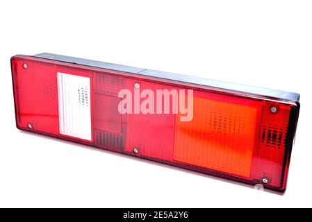 back light, car tail light, multi-section truck tail light, auto part, car detail, clouse up Stock Photo