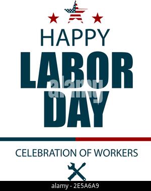 American Happy Labor Day, Poster or Banner Happy Labor Day Stock Vector