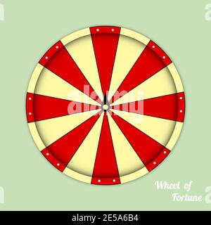 Wheel of Fortune in flat design on light background. Eps10 Stock Vector