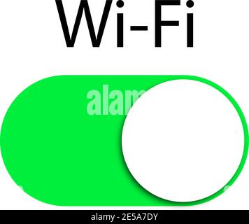 WiFi button, wifi vector icon in flat design. Eps10 Stock Vector