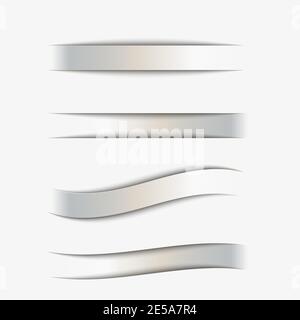 Set Paper shadow effect on gray background. Eps10 Stock Vector