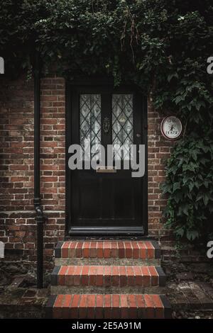 Cottage entrance / door in Rye, East Sussex, England, UK. Stock Photo