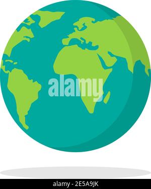 Earth Globe Icon with shadow. Earth icon. Vector illustration Stock ...