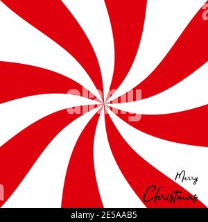 Background christmas candy with words Merry Christmas. Striped peppermint candy Stock Vector