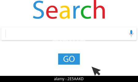 Browser Search. Search Bar for UI in flat design. Eps10 Stock Vector