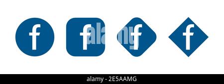 Set icons social network. Vector signs in flat design. Eps10 Stock Vector