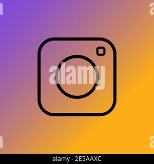 Camera icon. Vector web icon of modern lineart photo camera Stock Vector