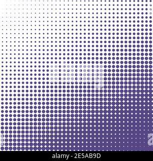 Vector halftone dots background. Ultra violet dots on white background Stock Vector