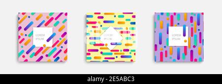 Vector templates. Covers with geometric pattern with gradients composition. Eps10. Stock Vector