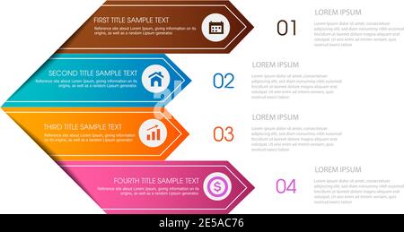 Colorful vector infographic for your business in flat design. Eps10 Stock Vector