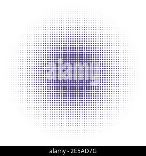 Vector halftone dots background. Ultra violet dots on white background Stock Vector