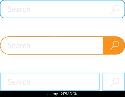Search icons. Set of search icons. Search web icons Stock Vector