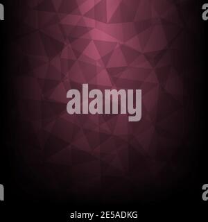 Polygonal background with gradient background marsala color Stock Vector