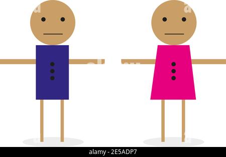 People icon. Man, woman, boy and girl icon in flat design. Eps10 Stock Vector