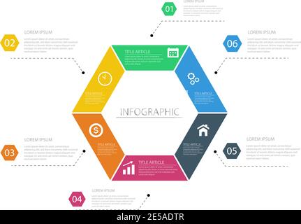 Colorful vector infographic for your business in flat design. Eps10 Stock Vector