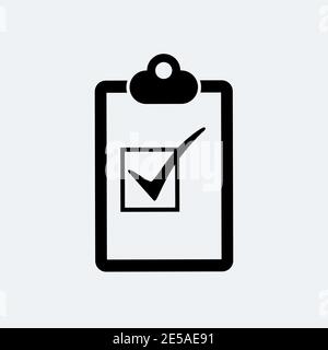 Checklist - vector icon. Clipboard checklist in trendy flat design Stock Vector