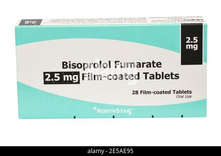 Pack Packet Box Of Bisoprolol Fumarate 2.5mg Tablets Stock Photo ...