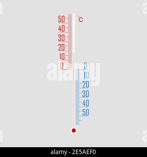 thermometer vector icon in flat design. thermometer icon. Eps10 Stock Vector