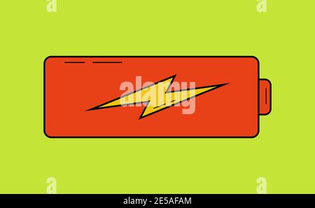 Battery Charging icon. Charge level in flat design Stock Vector