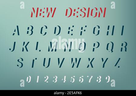 Vector of Alphabet New Design. New design font and alphabet. Vector illustration Stock Vector
