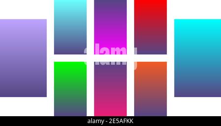 Set of color gradient background. Modern vector design. Color gradients Stock Vector