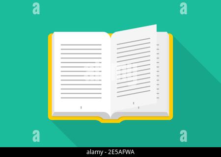Vector icon Book in flat design. Open book Stock Vector