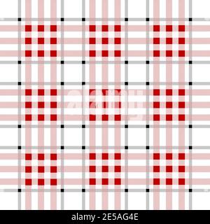 Vector Lumberjack plaid pattern. Tartan plaid seamles red and black. Vector illustration Stock Vector