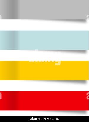 sticky sticker for post note. colorful label with shadow on blank background. Eps10 Stock Vector
