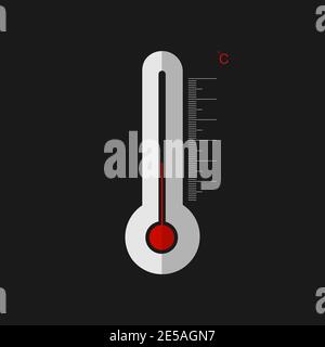 thermometer vector icon in flat design. thermometer icon. Eps10 Stock Vector