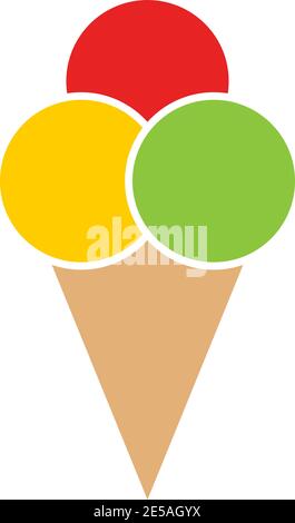 Ice cream icon in flat style. Ice cream vector icon. Eps10 Stock Vector