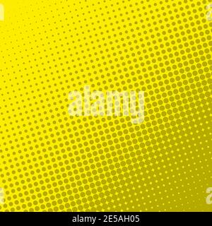Yellow retro comic book page background. Halftone effect Stock Vector