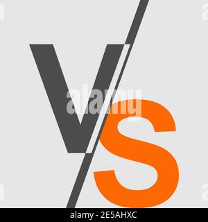 VS. Versus VS letters logo. VS vector icon. Eps10 Stock Vector