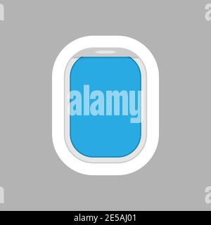 Airplane window for your design. View from the airplane window. Eps10 Stock Vector