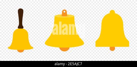colection bells. school bell icon. church bell icon. christmas bell icon Stock Vector