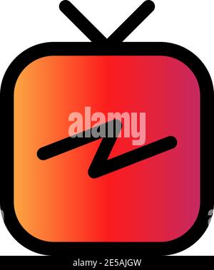 TV icon. TV in flat style. tv on blank background. TV black. Eps10 Stock Vector