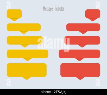 Messages bubbles flat design. Speech bubbles. Messages icons. Eps10 Stock Vector