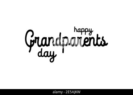 text Happy Grandparents Day on white background. Eps10 Stock Vector