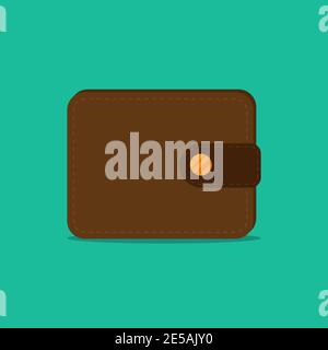 wallet vector icon in flat style. wallet icon. Eps10 Stock Vector