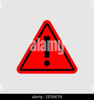 warning - vector icon. warning red sign in flat design. Eps10 Stock Vector