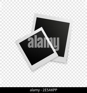 Retro photo frames with shadows. Vector illustration. Eps10 Stock Vector