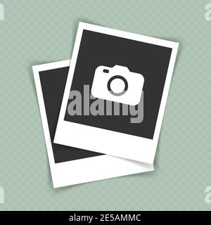 Retro photo frames with shadows. Vector illustration. Eps10 Stock Vector